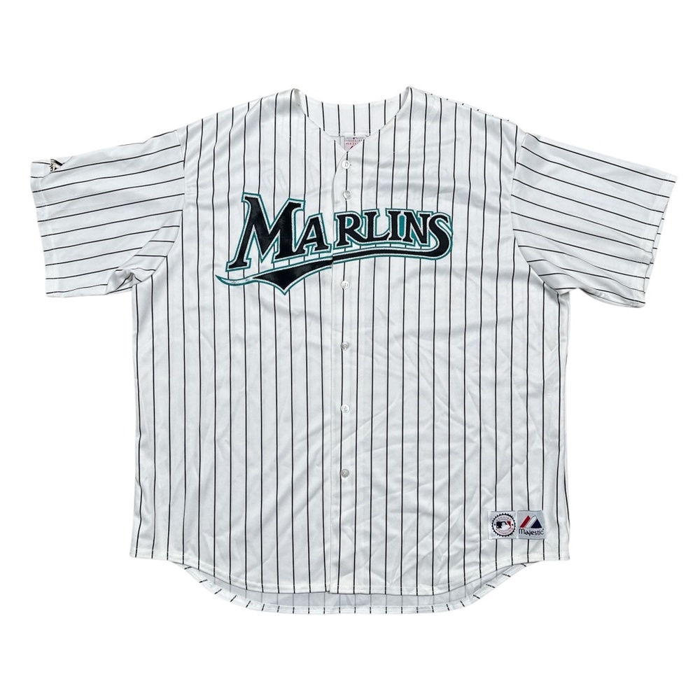 Vintage 90s Majestic Florida Marlins Luis Castillo USA Made Jersey Mens 3XL